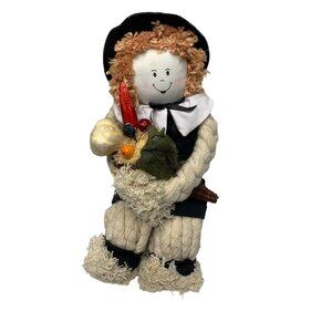 Main Joy Ltd Plush Pilgrim Shelf Sitter Harvest of Plenty 12 in Tall Figure
